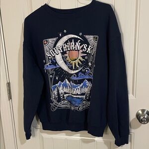 Cold Crush Navy Graphic Crewneck Sweatshirt